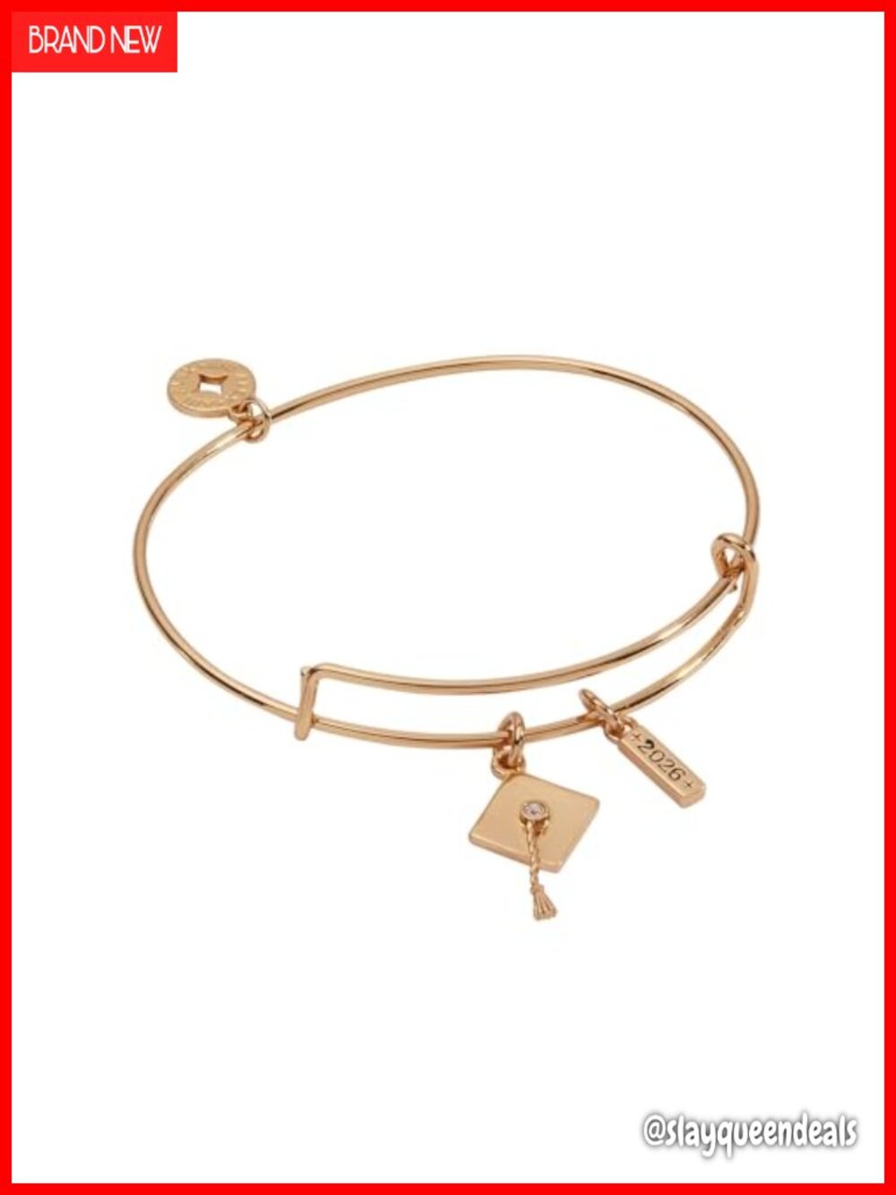 Graduation 2026 Multi-Charm Expandable Wire Bangle Bracelet